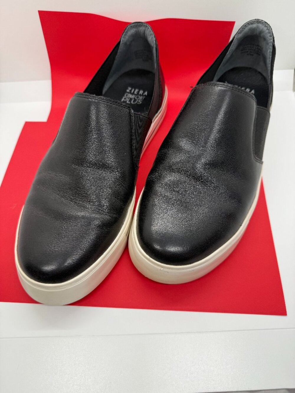 Ziera Adela W-ZR Size 40 with Box Black Slip-On Wider Fit adjustable footbed